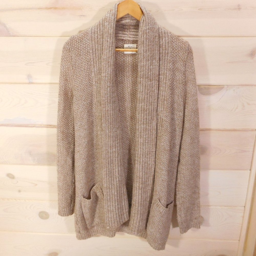 Pins & Needles Women's Size M Open Front Cardigan Oatmeal Beige Cozy